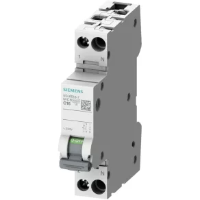   Disjunctor mic 1C+N 10 A 6 kA 5SL6010-7, 1 modul, N stânga, Siemens