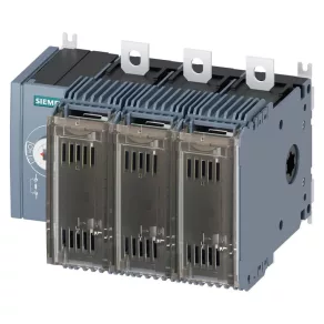   Comutator secțional cu siguranțe Siemens 3KF2316-0LF11, 3P 160 A, NH-00/000, acționare frontală pe partea stângă, fără manetă, cu conectori plat