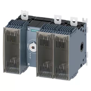   Comutator secțional cu siguranțe Siemens 3KF3325-0MF11, 3P 250 A, NH-1, acționare frontală, fără manetă, cu conectori plat