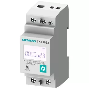   Contor Siemens 7KT1655, 1 fază, 63 A (direct), Cl. 1, fără certificare MID, S0/ieșire digitală