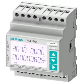   Contor Siemens 7KT1662, trifazat, 5 A (transformator de curent), clasa B, cu certificare MID, Modbus RTU