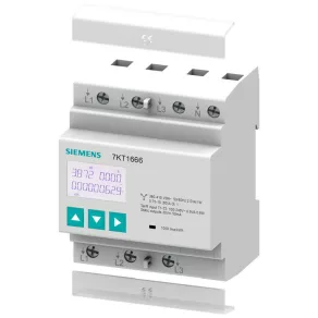   Contor Siemens 7KT1666, trifazic, 80 A (conectare directă), clasa B, cu certificare MID, Modbus RTU