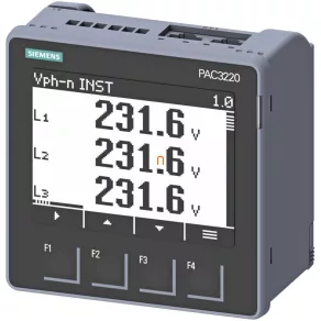   Multimetru Siemens 7KM3220-0BA01-1DA0 SENTRON PAC3220, 100-250 V c.a./c.c., Modbus TCP, fără certificare MID