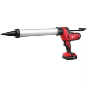   Pistol pentru etanșanți și adezivi Milwaukee M18, tub de aluminiu de 600 ml, cu 1 baterie de 2,0 Ah, încărcător și geantă C18 PCG/600A-201B 4933441305
