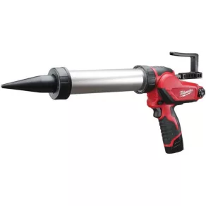   Pistol de etanșare și lipire Milwaukee M12 cu tub de aluminiu de 400 ml, cu 1 baterie de 2,0 Ah și încărcător de 40 de minute M12 PCG/400A-201B 4933441665