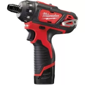   Șurubelniță supercompactă Milwaukee M12, 0-1500 rpm, cu 2 baterii de 2,0 Ah, încărcător de 40 de minute și geantă de transport M12 BD-202C 4933441900