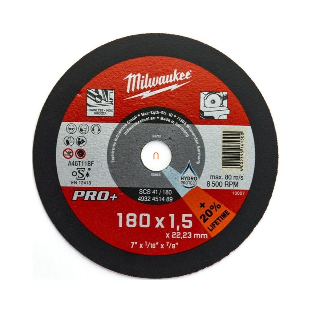 Milwaukee disc de tăiere pentru metal 180x1,5 SC41 PRO+ (4932451489)