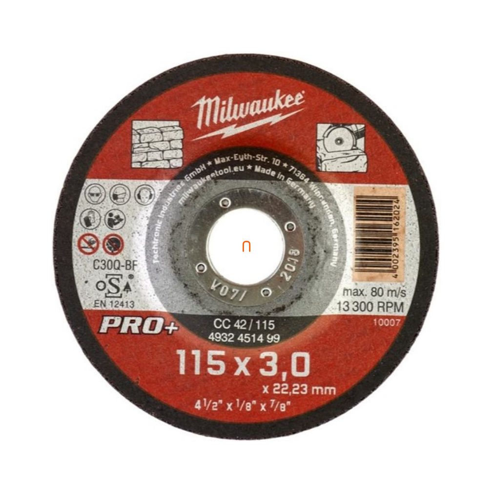 Milwaukee disc de tăiere pentru piatră 115x3 curbat SC42 PRO+ (4932451499)