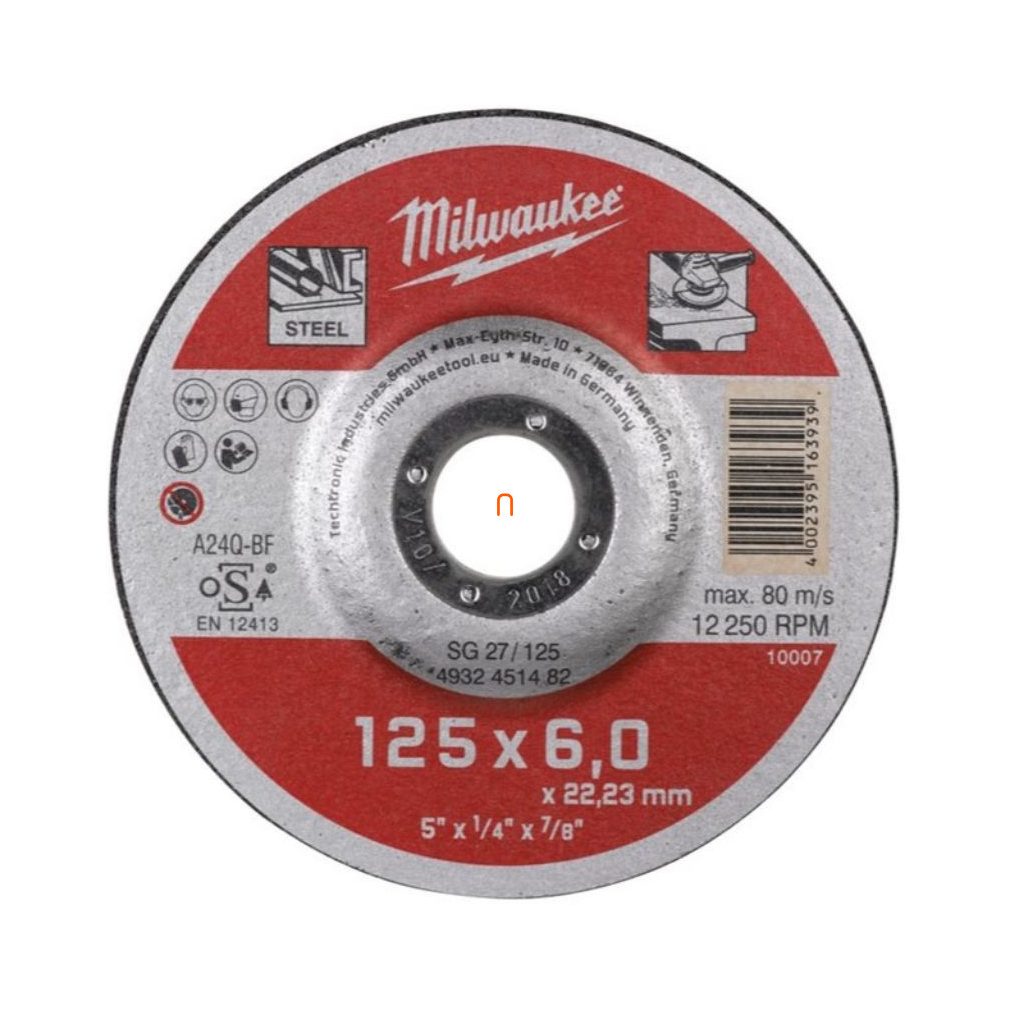 Milwaukee disc abraziv pentru metal WSG27 125x6mm (4932451482)