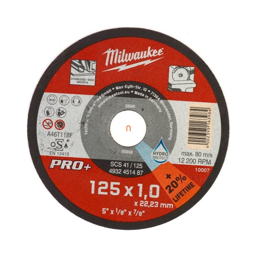 Milwaukee disc de tăiere pentru metal 125x1 SC41 PRO+ 200 bucăți (4932451488)