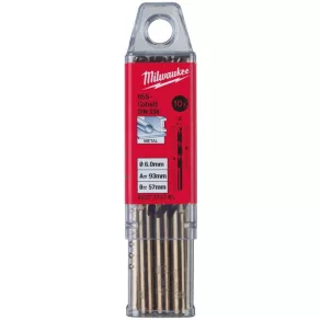   Milwaukee Red Cobalt – Burghiu metalic HSS-G Co – DIN 338 – 3,0 mm (10 buc./set) 4932373336