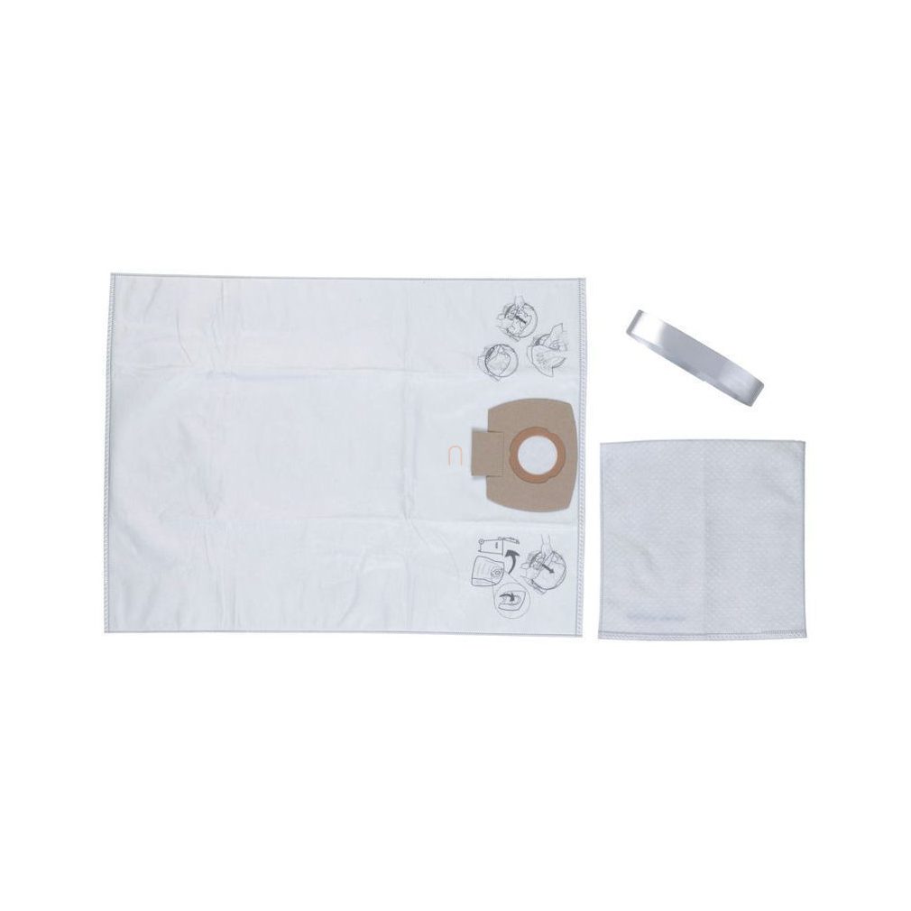 Milwaukee Sac de praf 4 bucăți sac de praf din lână, 1 bucată sac de praf din lână cu inel de cauciuc) (5 bucăți/cutie) 4932352306