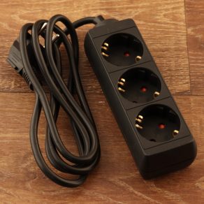 Triplu splitter, 1,4 metri, negru