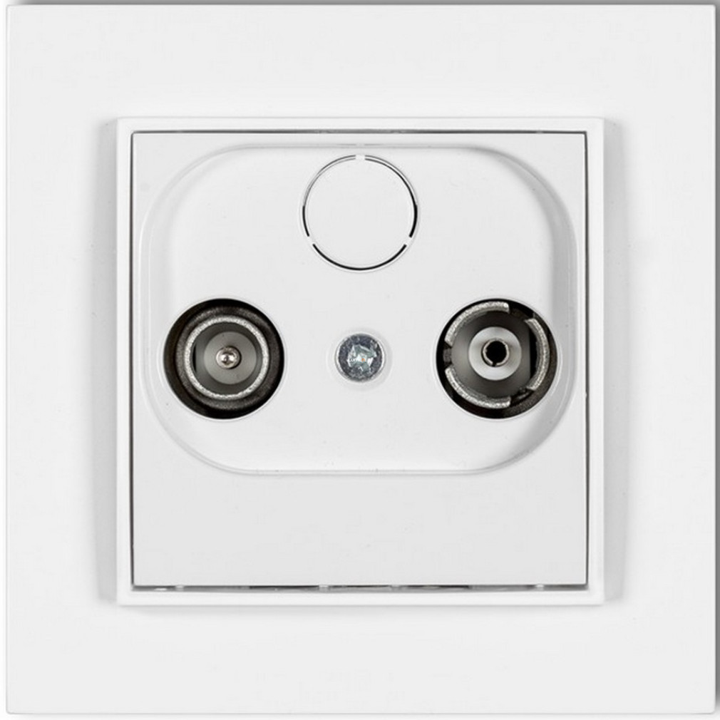 Socket TV (9dB) cu ramă albă (Mini)