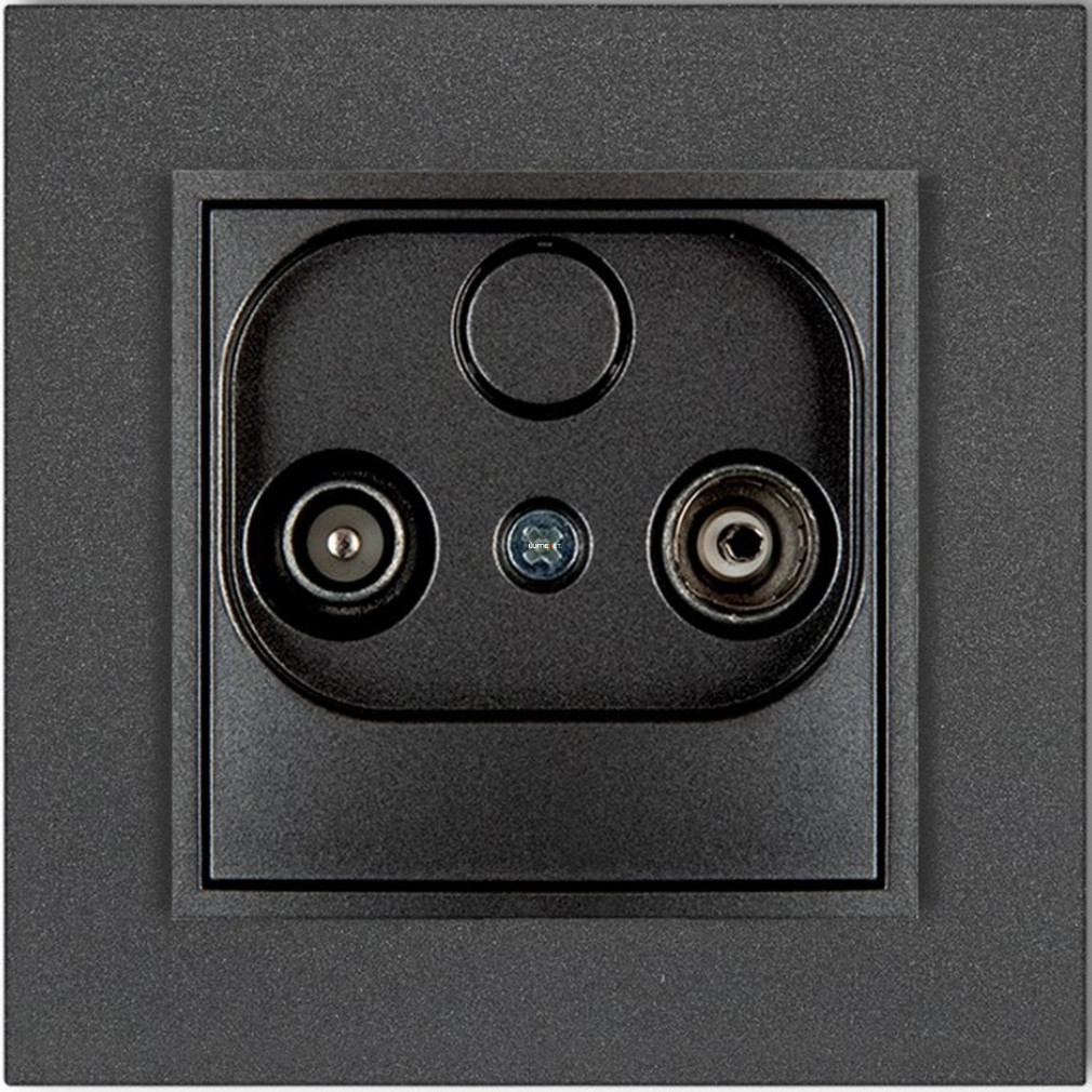 Socket TV (terminație 2dB) cu ramă metalică de culoare grafit (Mini)
