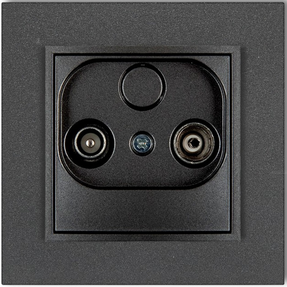 Priza TV (9dB) cu ramă metalică de culoare grafit (Mini)