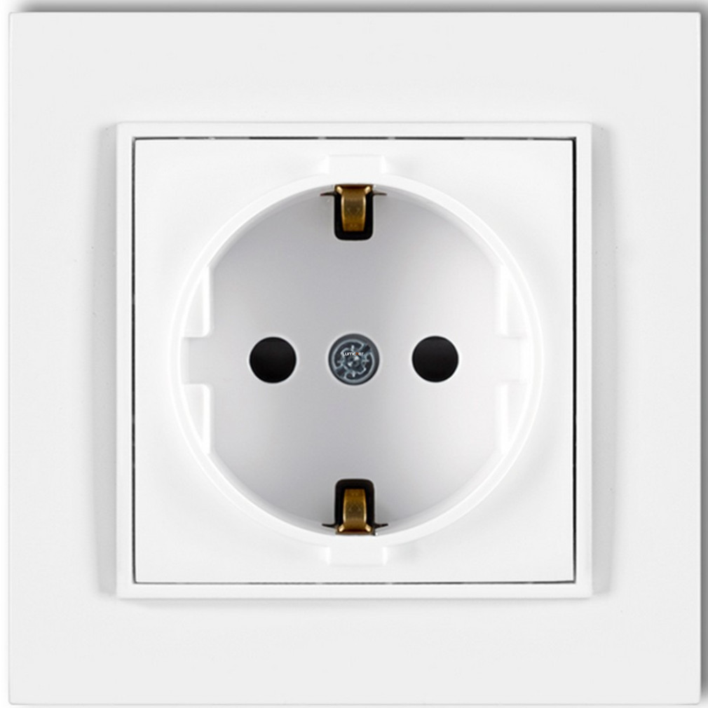 Unic conector cu cadru mat alb (Mini)