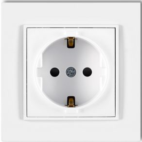 Cadru cu o singură priză, alb mat (Mini)