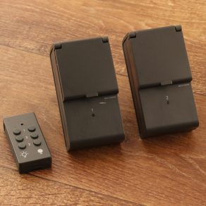 Set priză cu telecomandă pentru exterior, pătrată