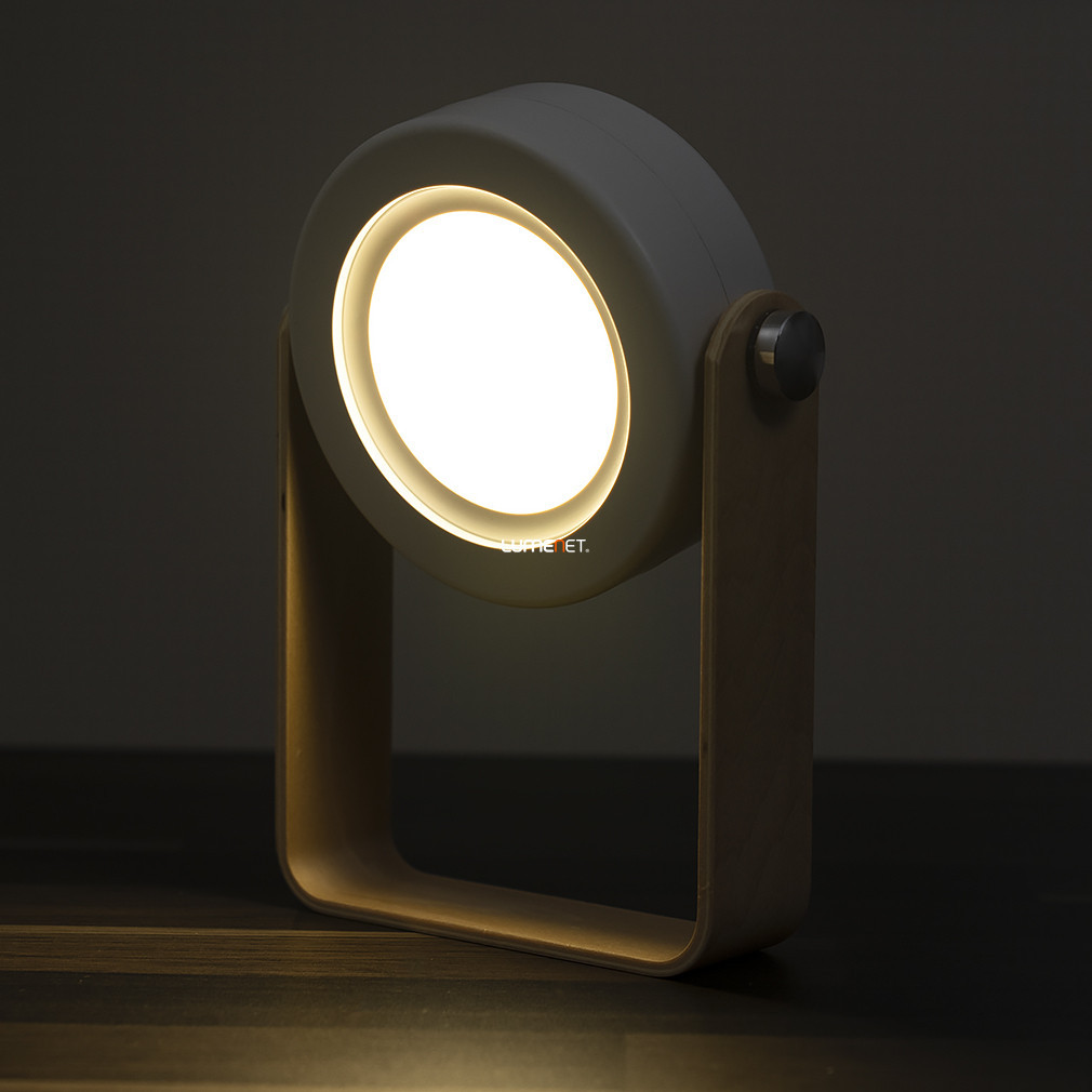 Lampa de masă LED reîncărcabilă, colorată, 19 cm - GAO 7223H, 4 culori, 3 moduri de iluminare, baterie reîncărcabilă, USB, comutator tactil, pliabilă, 3000 K, 100 lm