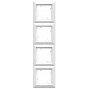 Cadru cvadruplu, alb (Opal)