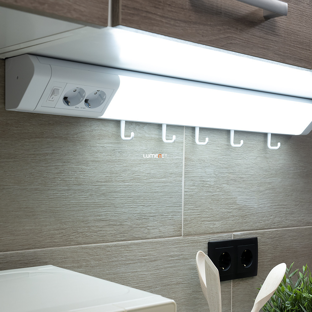 Lumină LED pentru blat de bucătărie cu două prize, 15 W, alb rece - Müller Licht 20000085
