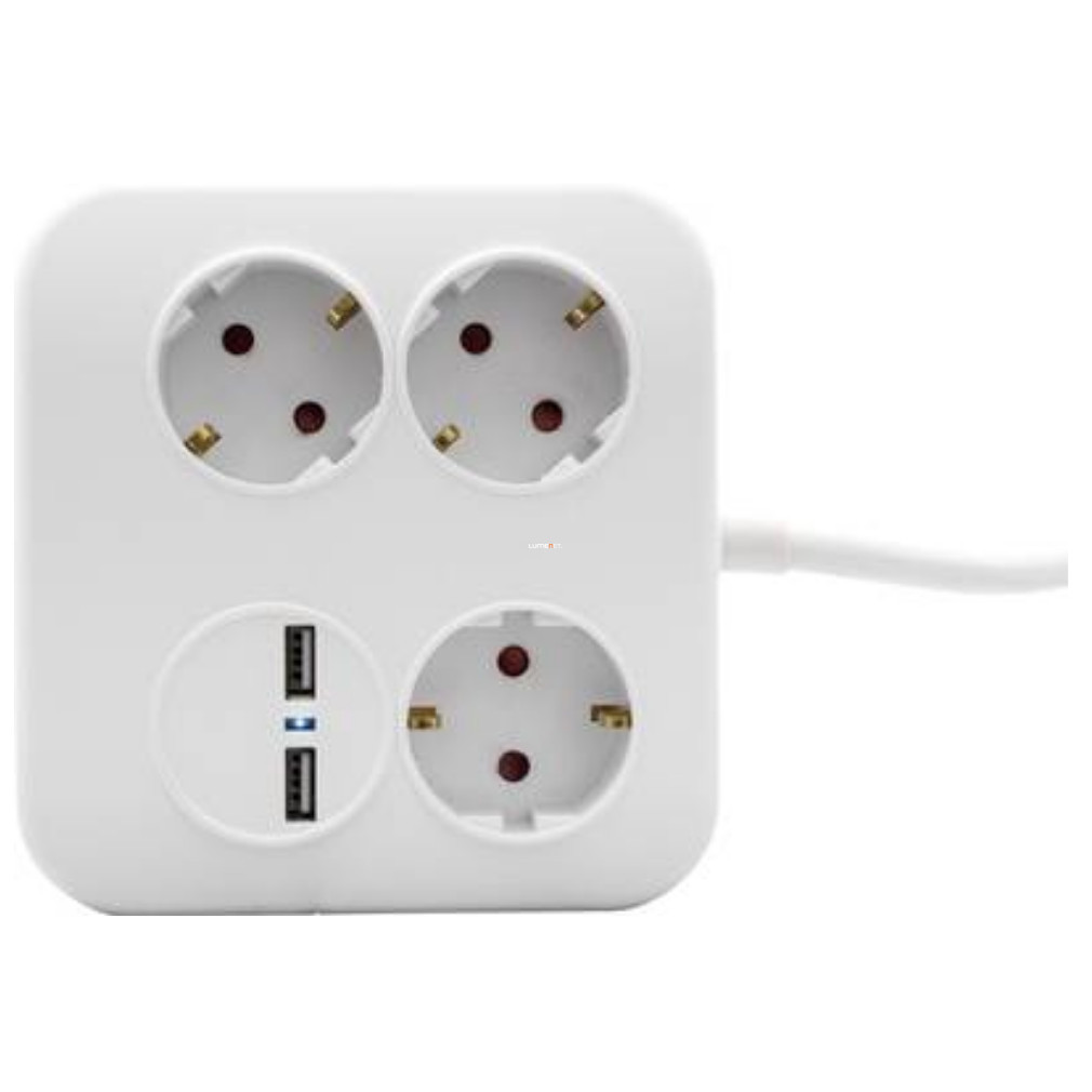 Distribuitor triplu în ambalaj separat, 1,4 metri (2xUSB)