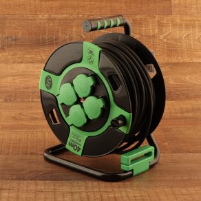   Bobină de cablu pentru exterior cu 4 prize, 40 metri (3000 W)