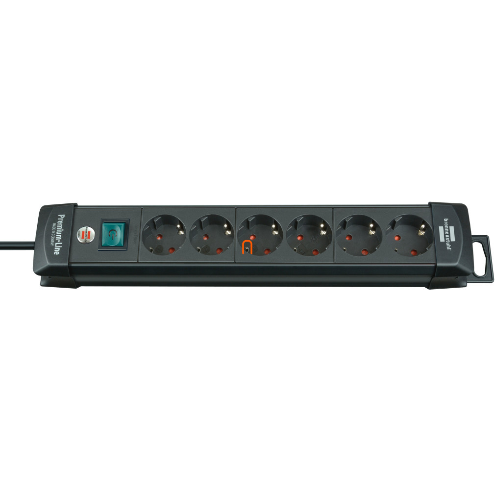 Comutator distribuitor cu 6 poziții, 3 m, negru (Premium-Line)