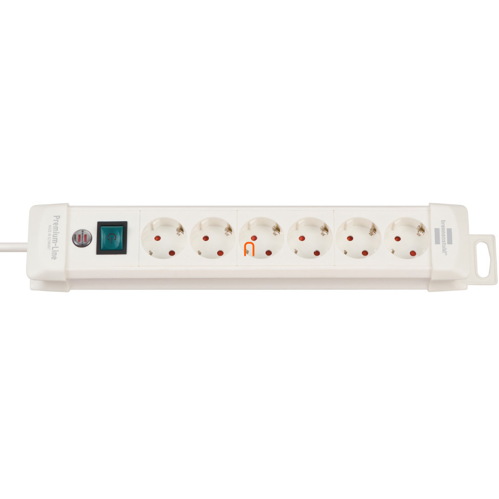 Comutator distribuitor cu 6 contacte, 3 m, alb (Premium-Line)