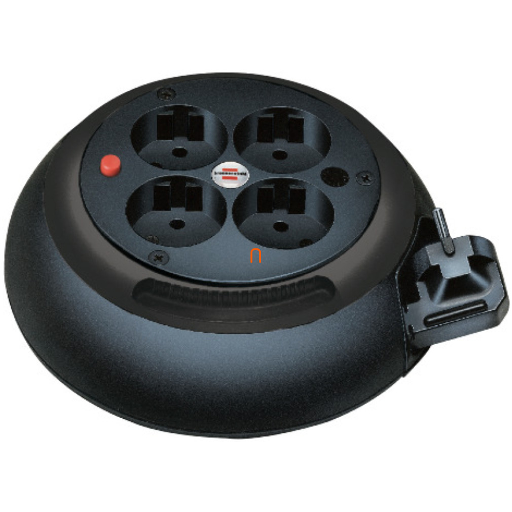 Cablodrum cu cablu de 3 metri, 4 mufe negre (Design)