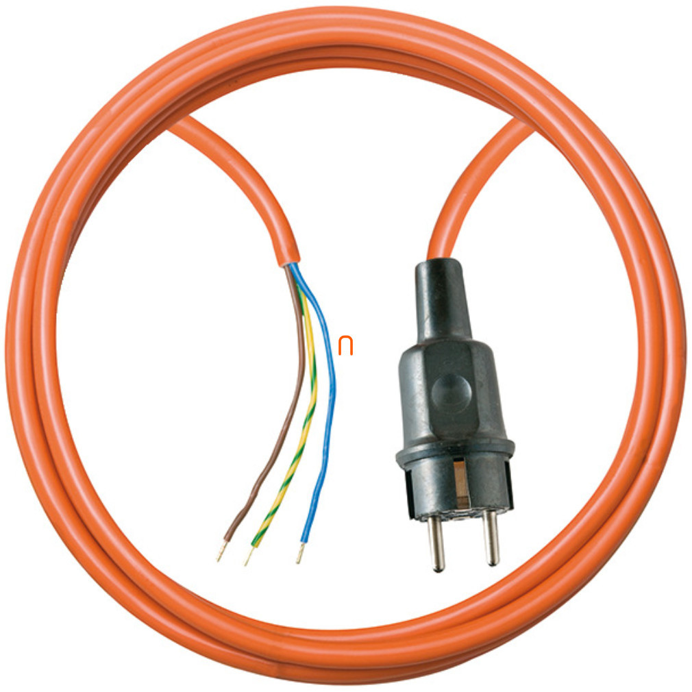 Cablu de conectare pentru exterior fără priză, 5 m, portocaliu (3xG1,5 mm2)