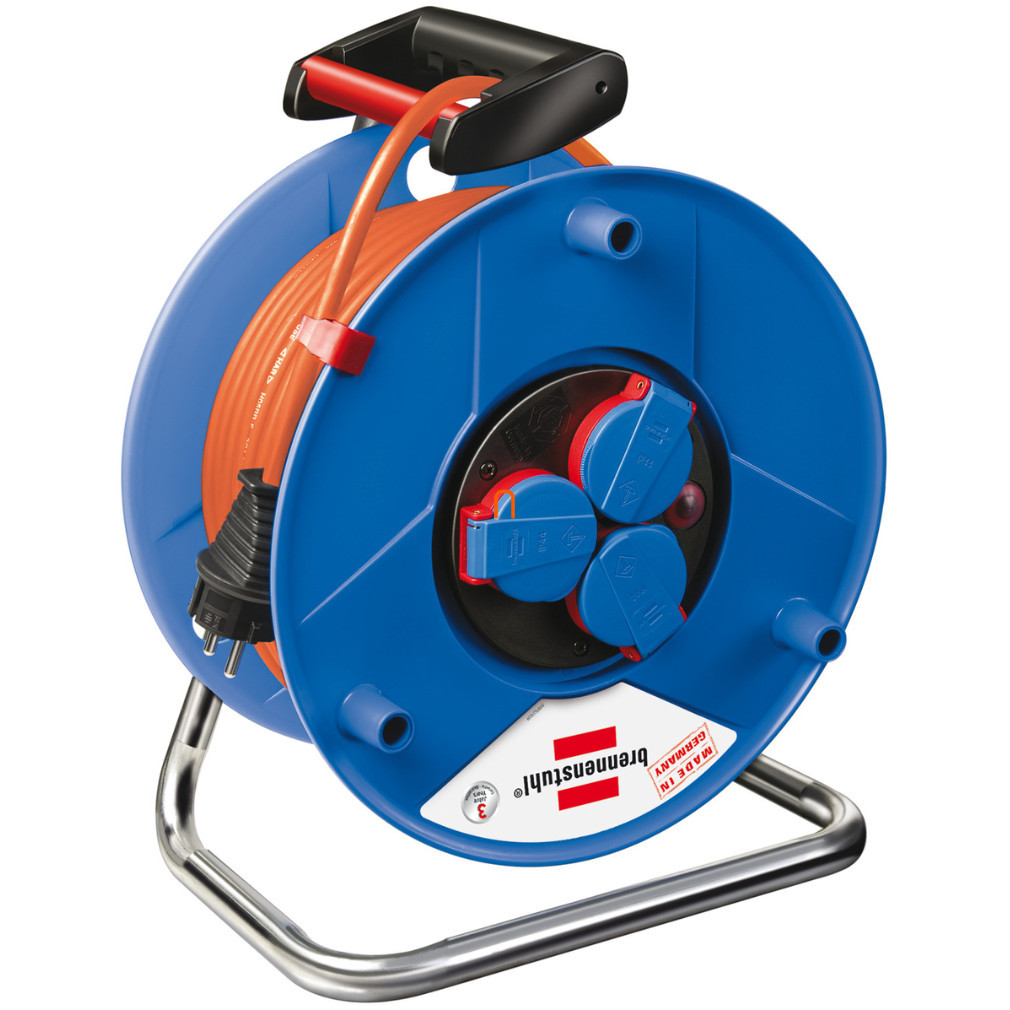Cablu pentru exterior cu cablu de 25 metri, 3 prize, albastru/portocaliu (Garant ST-CEE)