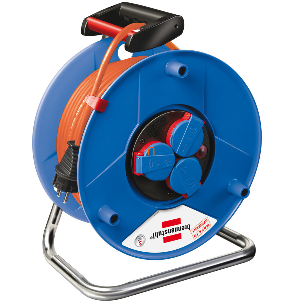 Cablu pentru exterior cu cablu de 50 metri, 3 prize, albastru/portocaliu (Garant ST-CEE)