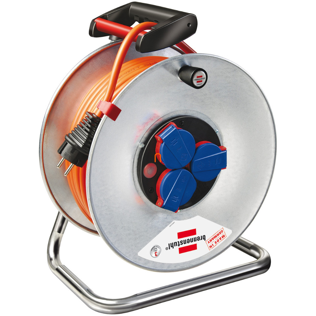 Cablodrum exterior cu cablu de 25 metri, 3 mufe, argintiu/portocaliu (Garant SK)