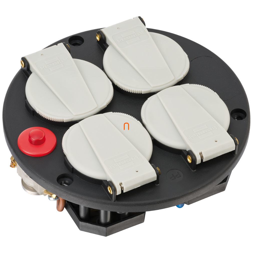 Placă de montare pentru 4 prize cu termostat și indicator luminos