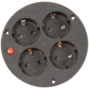   Placă de montare cu inserție pentru soclu, 4x termostat fără lampă de aprindere