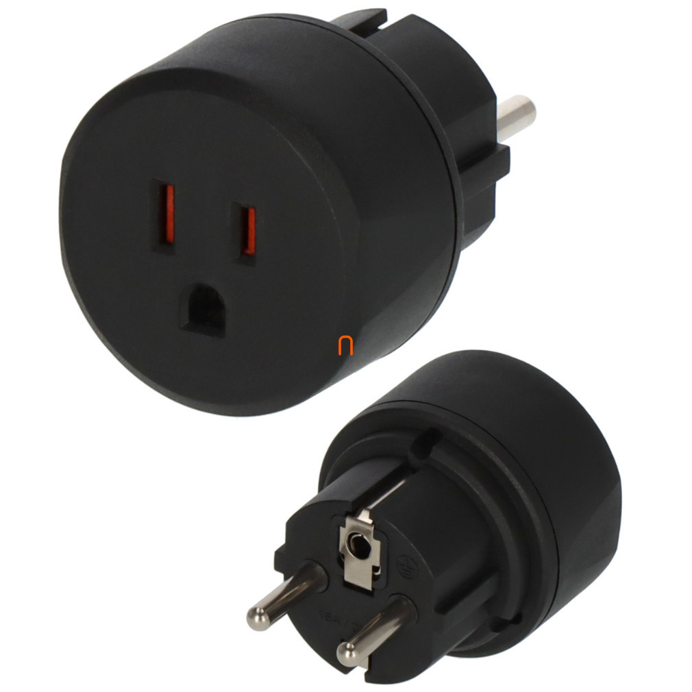 Adaptor de călătorie SUA, Japonia - cu contacte de protecție
