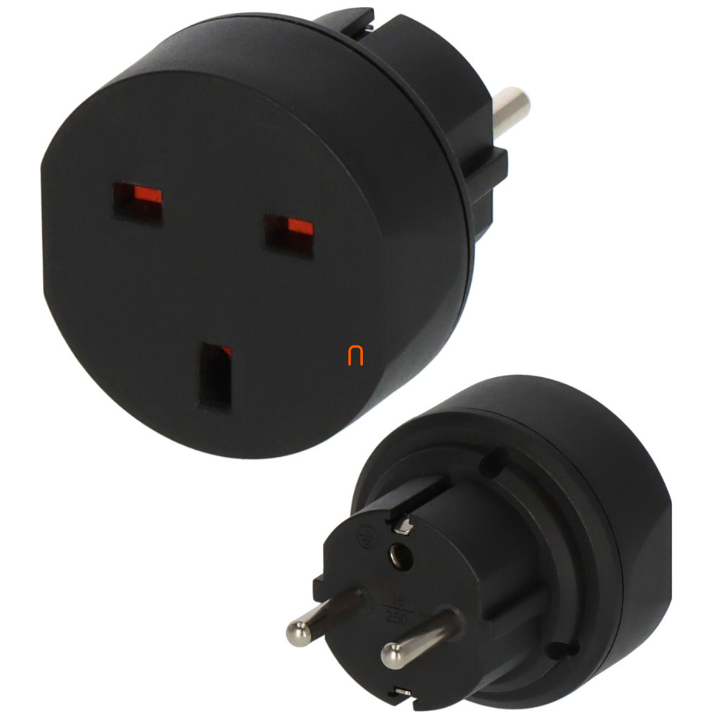 Adaptor de călătorie Marea Britanie - cu contacte de protecție