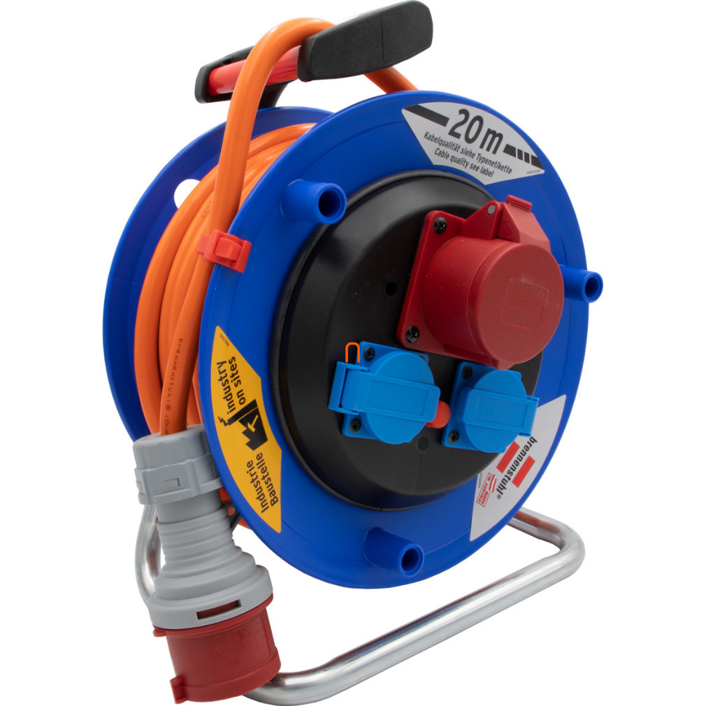 Cablu pentru exterior cu cablu de 20 metri, 3 prize, albastru/portocaliu (Garant ST-CEE)