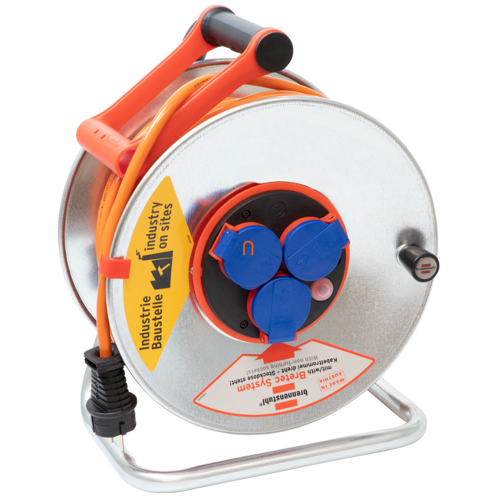 Cablodrum exterior cu cablu de 25 metri, 3 mufe, argintiu/portocaliu (Garant SK)