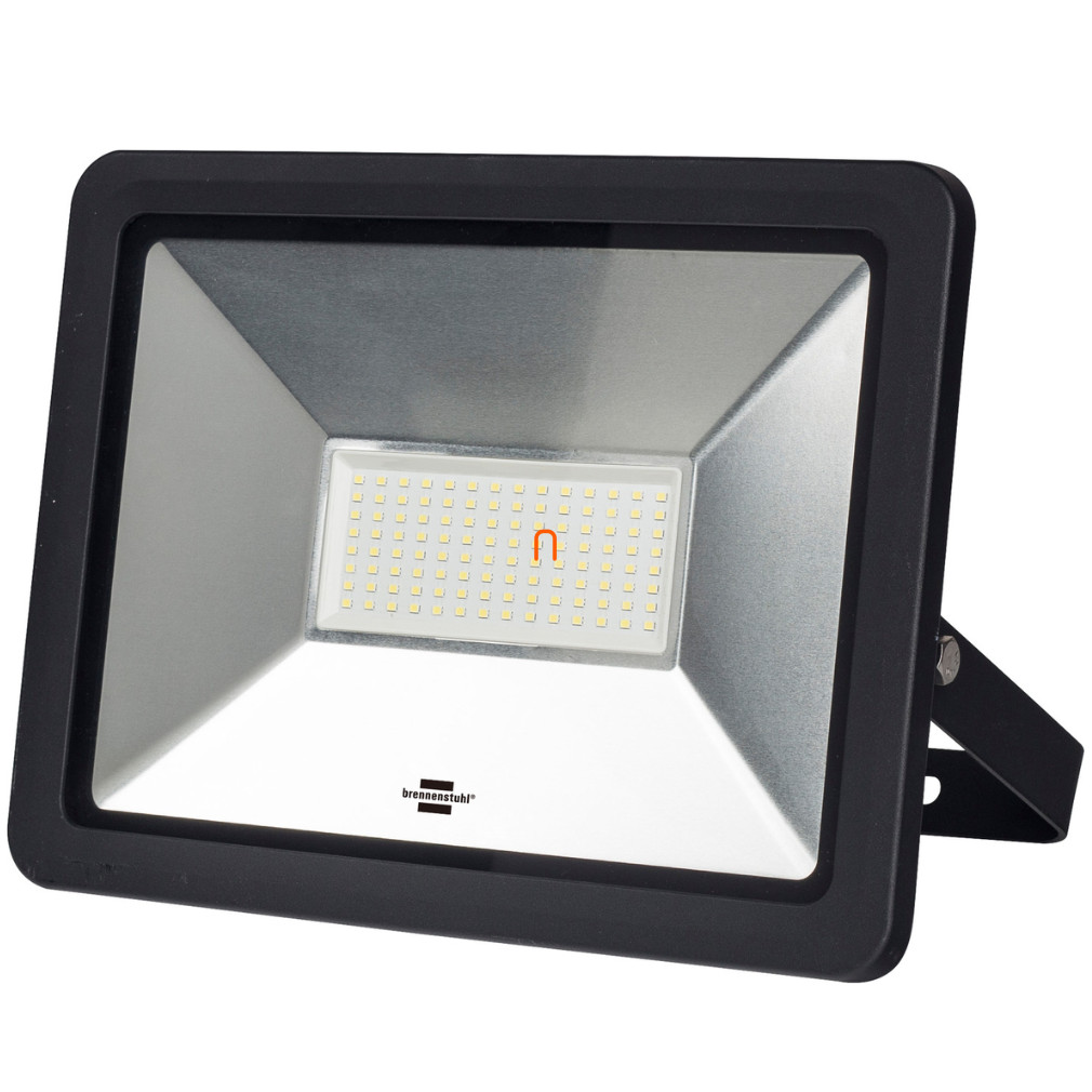 Proiector LED pentru exterior, 80W, 6700 lm, IP65, negru, cu priză