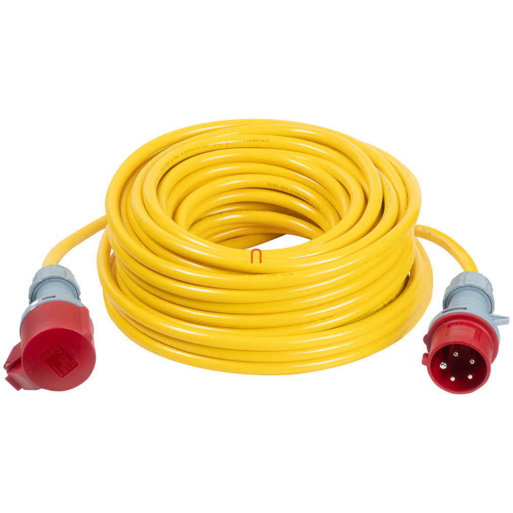 Prelungitor industrial trifazic cu 25 m, galben