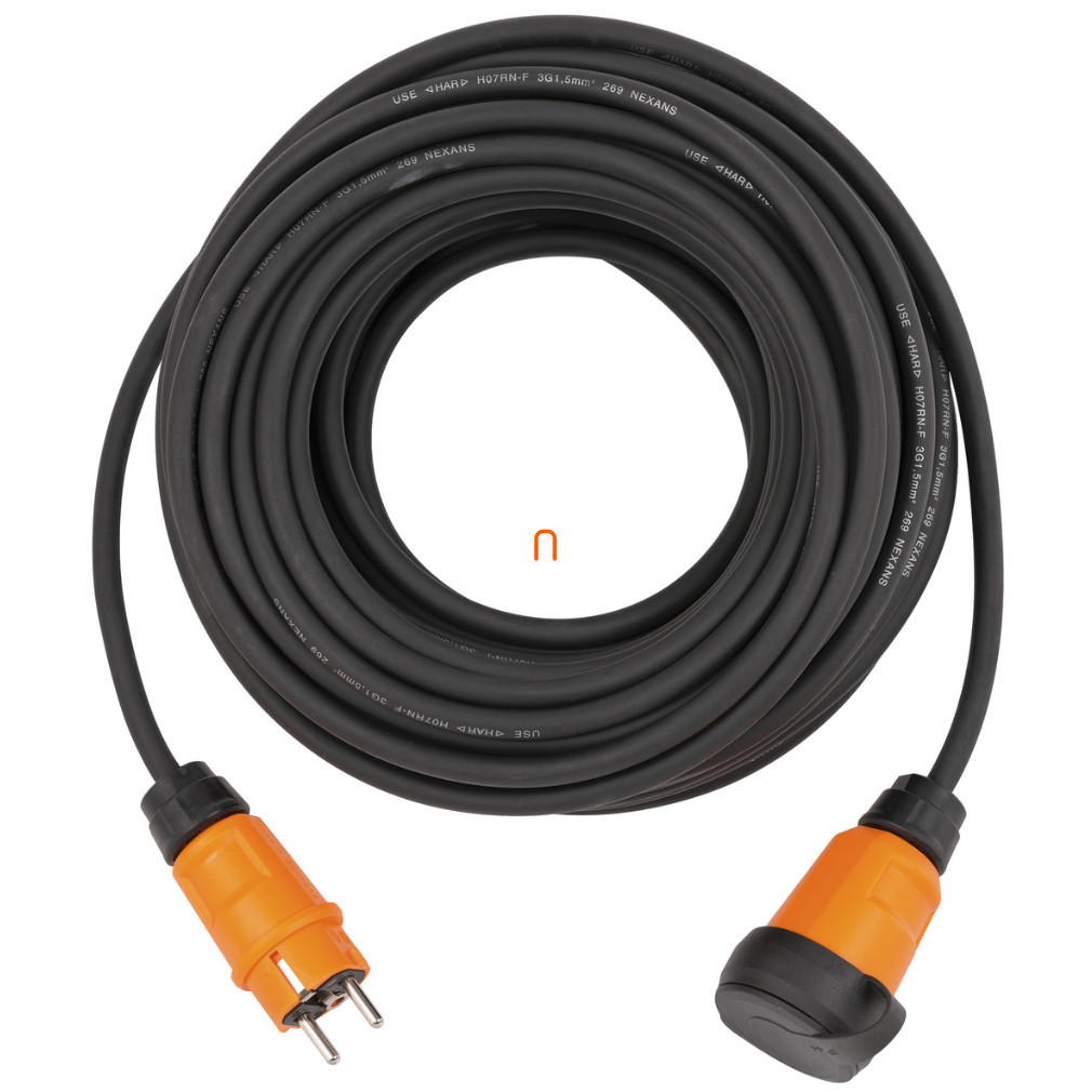 Prelungitor exterior oscilant 25 m negru (Professional Line)
