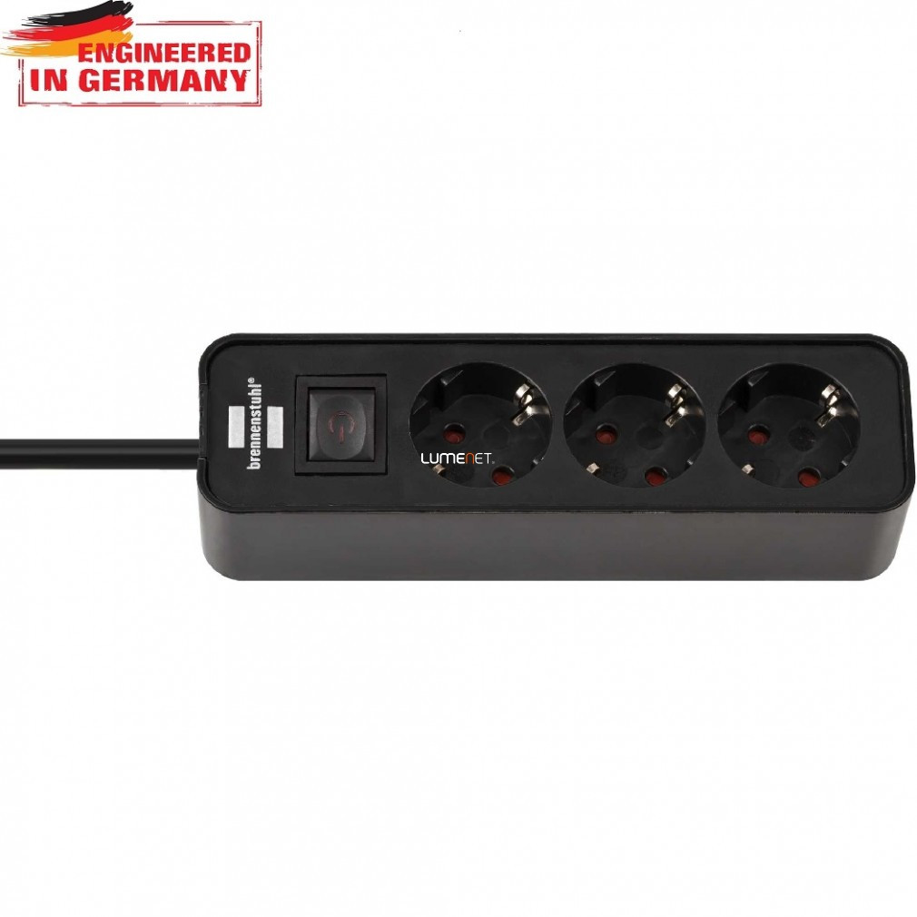 Triple distribuitor, cu cablu de 1,5 m, negru