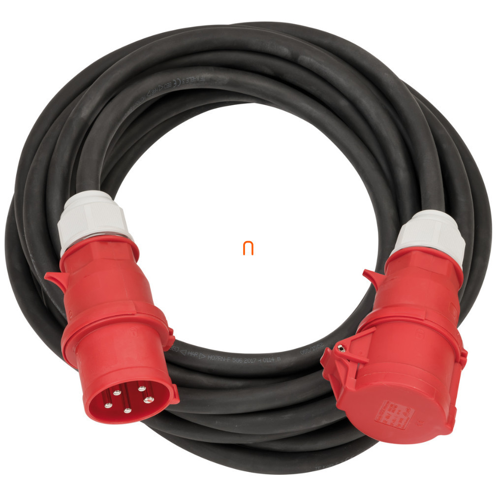 Prelungitor industrial trifazic cu 25 m, negru (Professional)