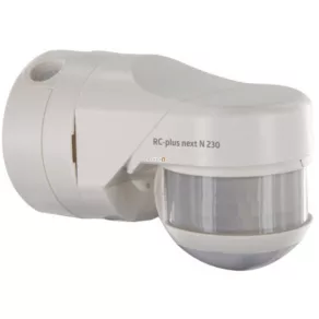  B.E.G. Luxomat RC-PLUS NEXT N 230 – Senzor de mișcare de exterior pentru montare pe perete, unghi de acoperire 230°, alb, 93331