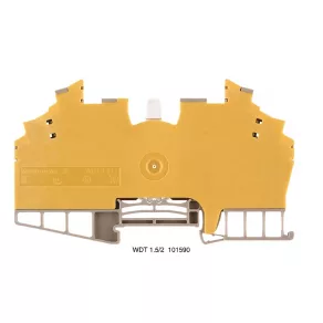   Conector de măsurare și decuplare WDT 1,5/2 DB/GE (0,13-2,5 mm²), TS32 TS35/Wemid, 250 V/10 A, galben 1015900000 Weidmüller