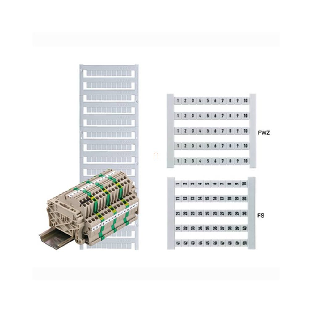 Sorkapocs jelölő szám 51-100 fehér DEK 5 FS 51-100 0473560051 Weidmüller