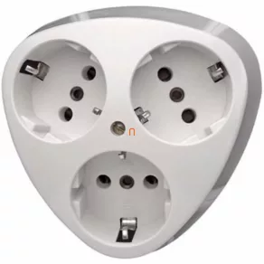 Priza KOPP cu 3 prize, alb, 100502000